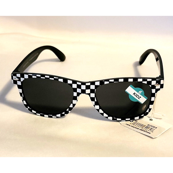 Piranha Kidz Checker Frame Sunglasses 100% UVA/UVB Protection Style #62064 - Picture 1 of 5